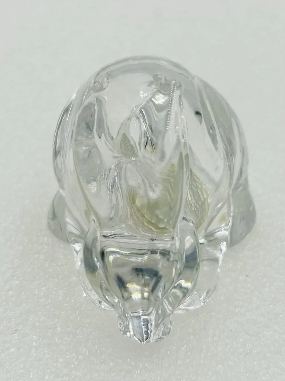 Gorham Fine Crystal Glass Bunny Rabbit Salt & Pepper Shakers Czech Republic NEW